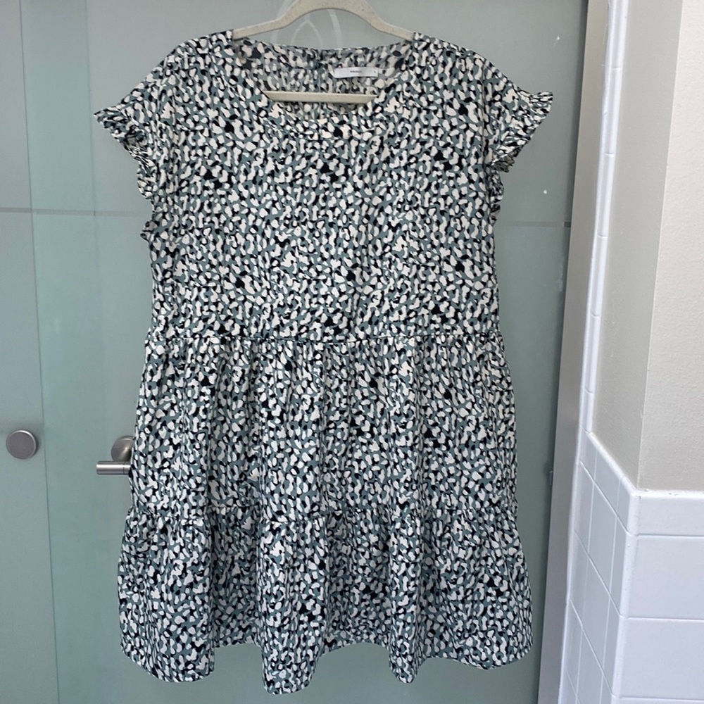 Pigalle large tiered babydoll boho mini dress